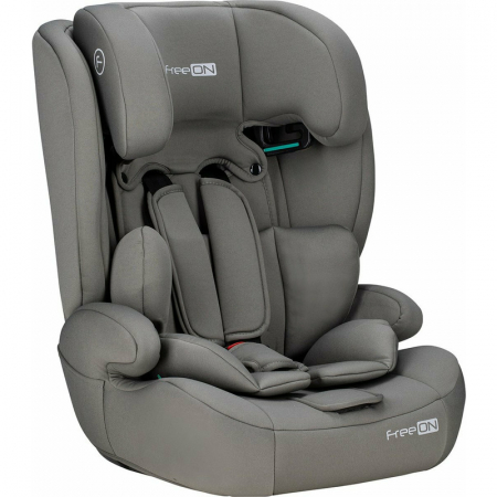 Scaun auto, FreeON, Uran, Pentru copii, I-Size, 76 - 150 cm/ 1 - 12 ani, Cu tetiera reglabila in 14 pozitii, Conform cu standardul european de securitate ECE R129, Khaki Grey [11]