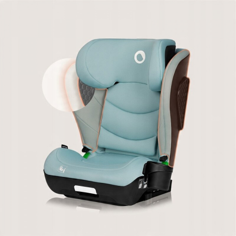 Scaun auto i-Size, Lionelo, Neal, Spatar reglabil in 4 pozitii, Tetiera in 10 pozitii, Suport sticla inclus, 15-36 Kg, 100-150 cm, Cu Isofix, Conform ECE R129, Verde Turquoise [18]