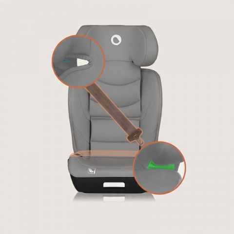Scaun auto i-Size, Lionelo, Neal, Spatar reglabil in 4 pozitii, Tetiera in 10 pozitii, Suport sticla inclus, 15-36 Kg, 100-150 cm, Cu Isofix, Conform ECE R129, Verde Turquoise [17]