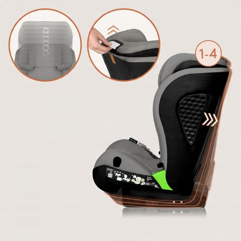 Scaun auto i-Size, Lionelo, Neal, Spatar reglabil in 4 pozitii, Tetiera in 10 pozitii, Suport sticla inclus, 15-36 Kg, 100-150 cm, Cu Isofix, Conform ECE R129, Verde Turquoise [19]