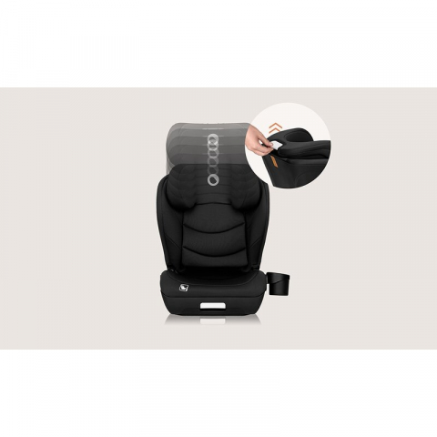 Scaun auto i-Size, Lionelo, Neal, Spatar reglabil in 4 pozitii, Tetiera in 10 pozitii, Suport sticla inclus, 15-36 Kg, 100-150 cm, Cu Isofix, Conform ECE R129, Negru [17]