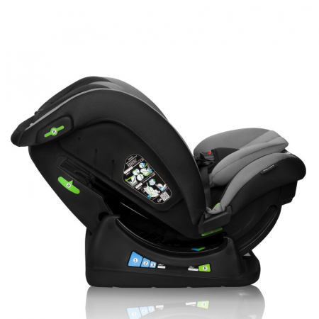 Scaun auto, Lionelo, Aart i-Size, Cu spatar inclinabil in 4 pozitii, Cu tetiera reglabila in 13 pozitii, 0-36 Kg, 40-150 cm, Cu centura siguranta in 3 puncte, Conform cu ECE R129/03, Gri [14]