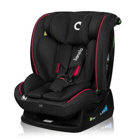 Transport si Relaxare - Scaun auto, Lionelo, Aart i-Size, Cu spatar inclinabil in 4 pozitii, Cu tetiera reglabila in 13 pozitii, 0-36 Kg, 40-150 cm, Cu centura siguranta in 3 puncte, Conform cu ECE R129/03, Negru/Rosu