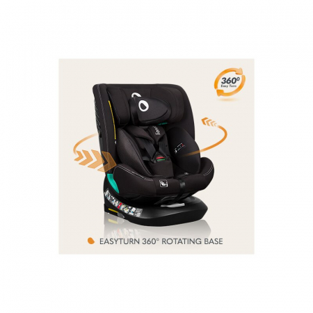 Scaun auto, Lionelo, Bastiaan One i-Size, 4 in 1, Protectie laterala, Cu spatar inclinabil in 4 pozitii, Cu tetiera reglabila in 13 pozitii, Rotire 360 grade, Top Tether, 0-36 Kg, 40-150 cm, Cu Isofix [3]