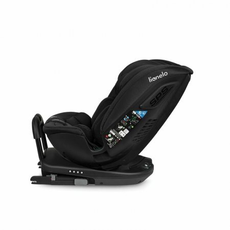 Scaun auto, Lionelo, Bastiaan RWF i-Size, Pozitie de somn, Protectie laterala, Rotire 360 grade, 0-36 Kg, Cu Isofix si Centura Top Tether, Conform cu standardul european de securitate ECE R129, Negru [11]