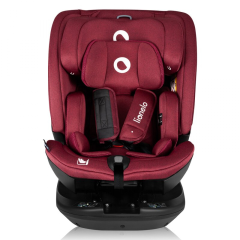 Scaun auto, Lionelo, Bastiaan RWF i-Size, Pozitie de somn, Protectie laterala, Rotire 360 grade, 0-36 Kg, Cu Isofix si Centura Top Tether, Conform cu standardul european de securitate ECE R129, Rosu [6]