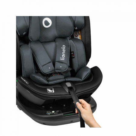 Scaun auto, Lionelo, Bastiaan RWF i-Size, Pozitie de somn, Protectie laterala, Rotire 360 grade, 0-36 Kg, Cu Isofix si Centura Top Tether, Conform cu standardul european de securitate ECE R129, Gri [29]
