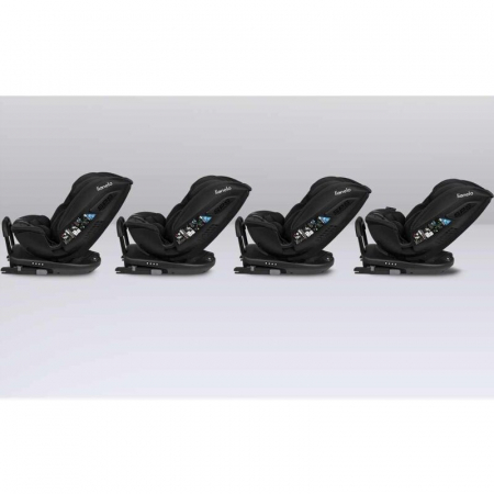 Scaun auto, Lionelo, Bastiaan RWF i-Size, Pozitie de somn, Protectie laterala, Rotire 360 grade, 0-36 Kg, Cu Isofix si Centura Top Tether, Conform cu standardul european de securitate ECE R129, Negru [34]