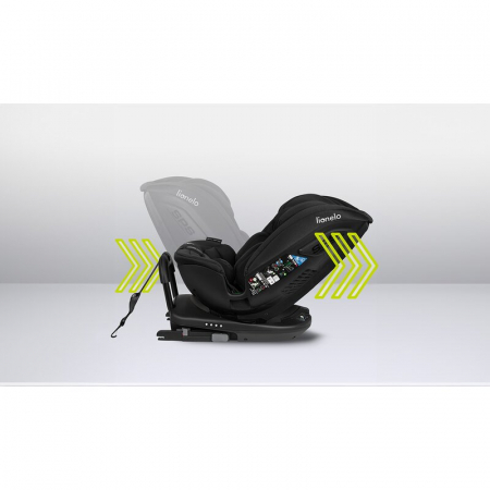 Scaun auto, Lionelo, Bastiaan RWF i-Size, Pozitie de somn, Protectie laterala, Rotire 360 grade, 0-36 Kg, Cu Isofix si Centura Top Tether, Conform cu standardul european de securitate ECE R129, Negru [37]