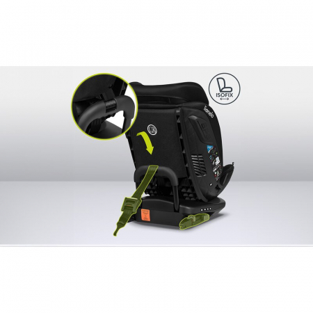 Scaun auto, Lionelo, Bastiaan RWF i-Size, Pozitie de somn, Protectie laterala, Rotire 360 grade, 0-36 Kg, Cu Isofix si Centura Top Tether, Conform cu standardul european de securitate ECE R129, Negru [36]