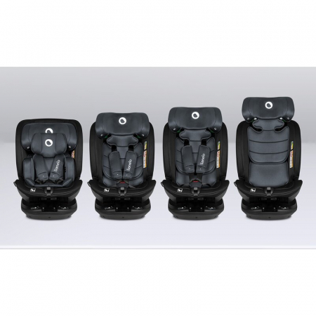 Scaun auto, Lionelo, Bastiaan RWF i-Size, Pozitie de somn, Protectie laterala, Rotire 360 grade, 0-36 Kg, Cu Isofix si Centura Top Tether, Conform cu standardul european de securitate ECE R129, Gri [32]