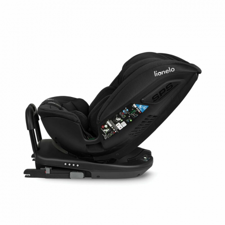 Scaun auto, Lionelo, Bastiaan RWF i-Size, Pozitie de somn, Protectie laterala, Rotire 360 grade, 0-36 Kg, Cu Isofix si Centura Top Tether, Conform cu standardul european de securitate ECE R129, Negru [9]
