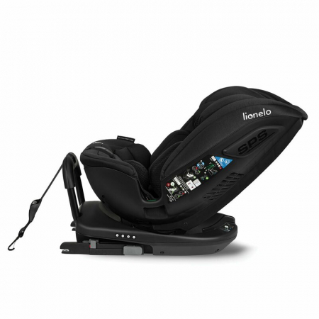 Scaun auto, Lionelo, Bastiaan RWF i-Size, Pozitie de somn, Protectie laterala, Rotire 360 grade, 0-36 Kg, Cu Isofix si Centura Top Tether, Conform cu standardul european de securitate ECE R129, Negru [8]