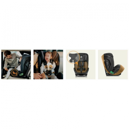 Scaun auto, Lionelo, Harper i-Size, Isofix, Cu centura TopTether, Cu spatar inclinabil in 5 pozitii, Cu tetiera reglabila in 13 pozitii, Cu tehnologie Dri Seat, Instalare cu fata inainte, 9-36 kg, 76- [37]