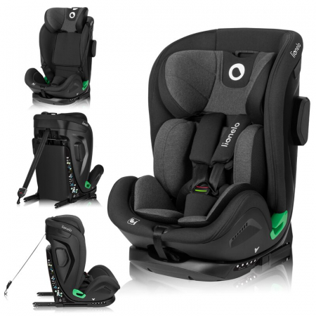 Scaun auto, Lionelo, Harper i-Size, Isofix, Cu centura TopTether, Cu spatar inclinabil in 5 pozitii, Cu tetiera reglabila in 13 pozitii, Cu tehnologie Dri Seat, Instalare cu fata inainte, 9-36 kg, 76- [36]