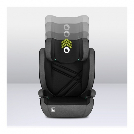 Scaun auto, Lionelo, Hugo i-Size, Universal, Orientare in directia sensului de mers, Reglabil, Conform standardului de securitate R129, 100-150 cm, 4-12 ani, Gri [16]