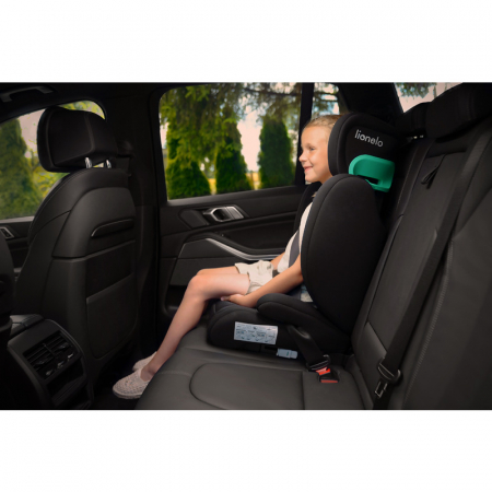 Scaun auto, Lionelo, Hugo i-Size, Universal, Orientare in directia sensului de mers, Reglabil, Conform standardului de securitate R129, 100-150 cm, 4-12 ani, Negru [26]