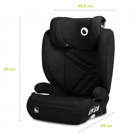 Scaun auto, Lionelo, Hugo i-Size, Universal, Orientare in directia sensului de mers, Reglabil, Conform standardului de securitate R129, 100-150 cm, 4-12 ani, Negru [27]