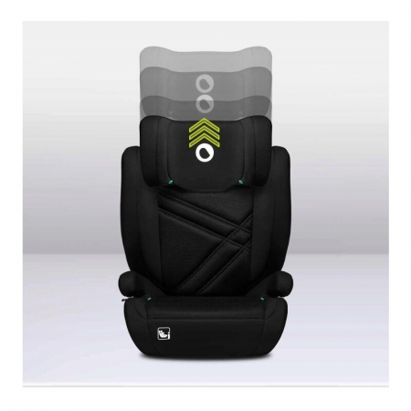 Scaun auto, Lionelo, Hugo i-Size, Universal, Orientare in directia sensului de mers, Reglabil, Conform standardului de securitate R129, 100-150 cm, 4-12 ani, Negru [22]