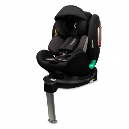 Scaun auto, Lionelo, I-size Antoon Plus, Pozitie de somn, Protectie laterala, Rotire 360 grade, 0-18 kg, Cu Isofix si picior de sustinere, Negru, Testat ADAC, Conform cu standardul european de securit [7]