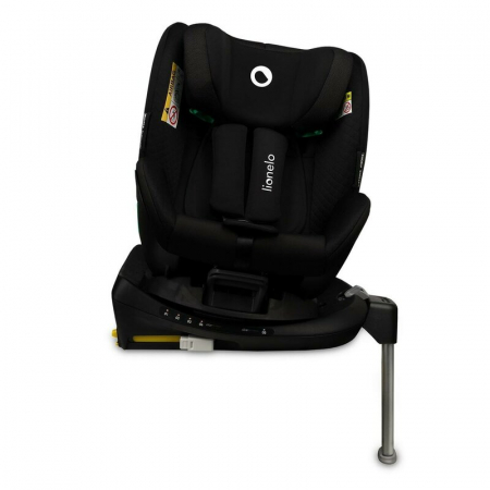 Scaun auto, Lionelo, I-size Antoon Plus, Pozitie de somn, Protectie laterala, Rotire 360 grade, 0-18 kg, Cu Isofix si picior de sustinere, Negru, Testat ADAC, Conform cu standardul european de securit [19]