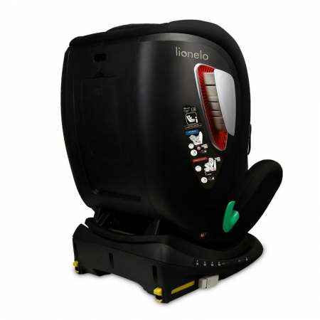 Scaun auto, Lionelo, I-size Antoon Plus, Pozitie de somn, Protectie laterala, Rotire 360 grade, 0-18 kg, Cu Isofix si picior de sustinere, Negru, Testat ADAC, Conform cu standardul european de securit [20]