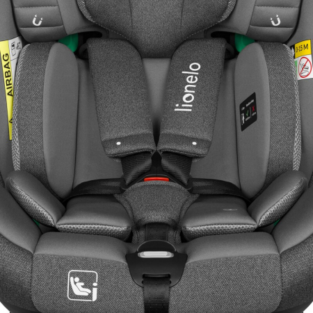 Scaun auto, Lionelo, i-Size Braam, 0-36 Kg, 40-150 cm, Cu isofix si picior de fixare, Protectie laterala, Rotire 360 grade, Ajustare spatar in 5 pozitii, Tetiera reglabila in 14 trepte, Conform cu sta [17]