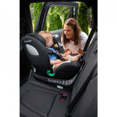 Scaun auto, Lionelo, i-Size Braam, 0-36 Kg, 40-150 cm, Cu isofix si picior de fixare, Protectie laterala, Rotire 360 grade, Ajustare spatar in 5 pozitii, Tetiera reglabila in 14 trepte, Conform cu sta [52]