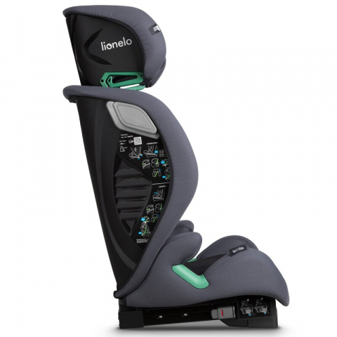 Scaun auto, Lionelo, i-Size Igo, 100- 150 cm, Cu isofix, Protectie laterala, Ajustare spatar in 2 pozitii, Tetiera Tri-Guard reglabila in 11 pozitii, Conform cu standardul european de securitate R129, [16]