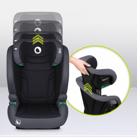 Scaun auto, Lionelo, i-Size Igo, 100- 150 cm, Cu isofix, Protectie laterala, Ajustare spatar in 2 pozitii, Tetiera Tri-Guard reglabila in 11 pozitii, Conform cu standardul european de securitate R129, [30]