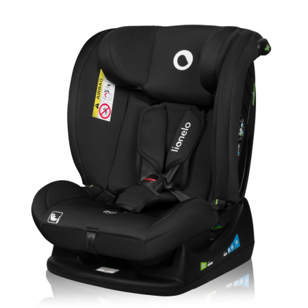 Scaun auto, Lionelo, i-Size Izzy, 0-36 Kg, 40-150 cm, Instalare cu centurile masinii, Protectie laterala, Ajustare spatar in 3 pozitii, Tetiera reglabila in 13 trepte, Conform cu R129, Negru [2]