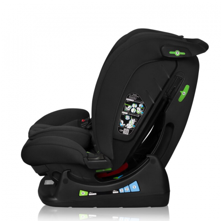 Scaun auto, Lionelo, i-Size Izzy, 0-36 Kg, 40-150 cm, Instalare cu centurile masinii, Protectie laterala, Ajustare spatar in 3 pozitii, Tetiera reglabila in 13 trepte, Conform cu R129, Negru [10]