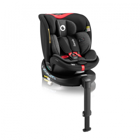 Scaun auto, Lionelo, i-Size Navy, 0-36 Kg, 40-150 cm, Cu isofix si picior de fixare, Protectie laterala, Rotire 360 grade, Ajustare spatar in 4 pozitii, Tetiera reglabila in 11 trepte, Conform cu R129 [4]