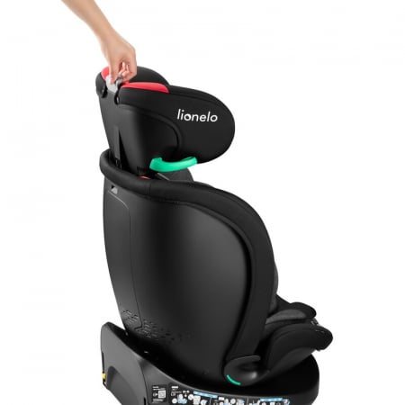 Scaun auto, Lionelo, i-Size Navy, 0-36 Kg, 40-150 cm, Cu isofix si picior de fixare, Protectie laterala, Rotire 360 grade, Ajustare spatar in 4 pozitii, Tetiera reglabila in 11 trepte, Conform cu R129 [23]