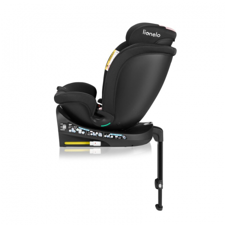 Scaun auto, Lionelo, i-Size Navy, 0-36 Kg, 40-150 cm, Cu isofix si picior de fixare, Protectie laterala, Rotire 360 grade, Ajustare spatar in 4 pozitii, Tetiera reglabila in 11 trepte, Conform cu R129 [13]