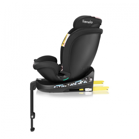 Scaun auto, Lionelo, i-Size Navy, 0-36 Kg, 40-150 cm, Cu isofix si picior de fixare, Protectie laterala, Rotire 360 grade, Ajustare spatar in 4 pozitii, Tetiera reglabila in 11 trepte, Conform cu R129 [12]