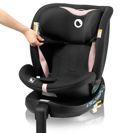 Scaun auto, Lionelo, i-Size Navy, 0-36 Kg, 40-150 cm, Cu isofix si picior de fixare, Protectie laterala, Rotire 360 grade, Ajustare spatar in 4 pozitii, Tetiera reglabila in 11 trepte, Conform cu R129 [19]