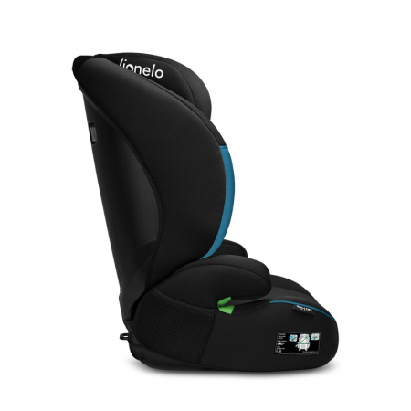 Scaun auto, Lionelo, Lars i-Size, Cu tetiera reglabila in 10 pozitii, Cu pozitionare spre sensul de mers, 15-36 Kg, 100-150 cm, Conform cu standardul european de securitate ECE R129/03, Negru/Albastru [9]