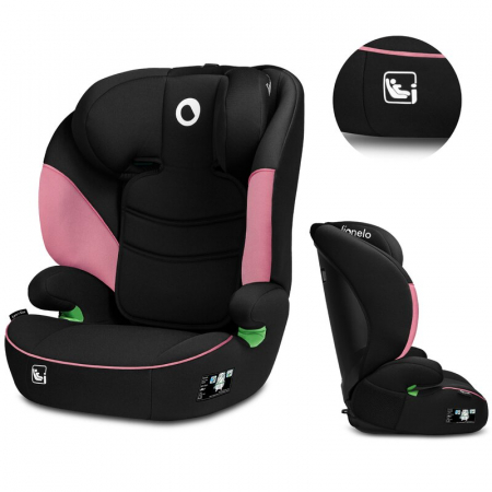 Scaun auto, Lionelo, Lars i-Size, Cu tetiera reglabila in 10 pozitii, Cu pozitionare spre sensul de mers, 15-36 Kg, 100-150 cm, Conform cu standardul european de securitate ECE R129/03, Roz [2]