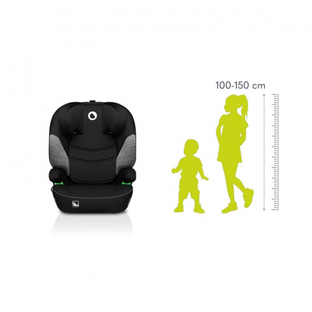 Scaun auto, Lionelo, Lars i-Size, Cu tetiera reglabila in 10 pozitii, Cu pozitionare spre sensul de mers, 15-36 Kg, 100-150 cm, Conform cu standardul european de securitate ECE R129/03, Negru/Rosu [9]