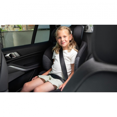Scaun auto, Lionelo, Lars i-Size, Cu tetiera reglabila in 10 pozitii, Cu pozitionare spre sensul de mers, 15-36 Kg, 100-150 cm, Conform cu standardul european de securitate ECE R129/03, Negru/Albastru [20]