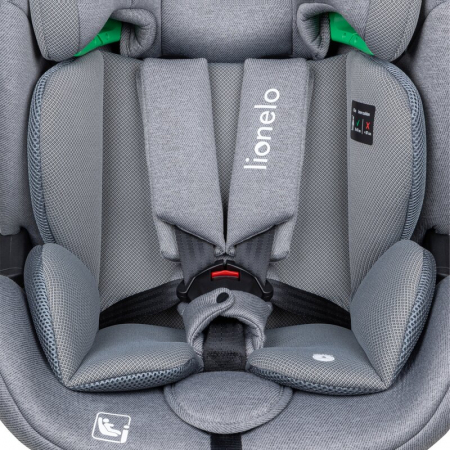 Scaun auto, Lionelo, Lavender I-size, Isofix, Cu centura TopTether, Cu spatar inclinabil in 5 pozitii, Cu tetiera reglabila in 13 pozitii, Instalare cu fata inainte, 9-36 Kg, 76-150 cm, Conform cu ECE [9]