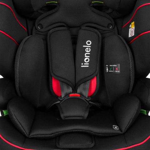Scaun auto, Lionelo, Levi i-Size, Universal, Instalare FWF, Cu tetiera reglabila in 10 pozitii, Cu spatar detasabil, 76-150 cm, Conform cu R129, Negru [8]