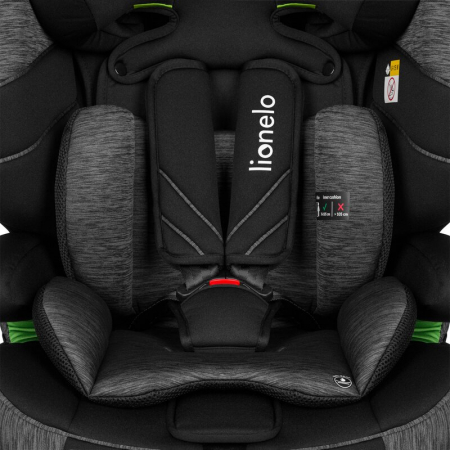 Scaun auto, Lionelo, Levi One i-Size, Universal, Instalare FWF, Cu tetiera reglabila in 10 pozitii, Cu spatar detasabil, 76-150 cm, Conform cu R129, Gri [8]