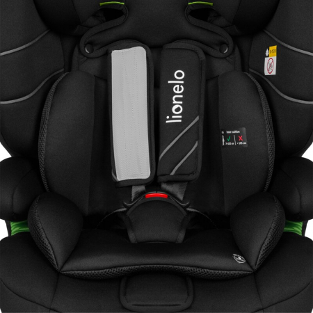Scaun auto, Lionelo, Levi One i-Size, Universal, Instalare FWF, Cu tetiera reglabila in 10 pozitii, Cu spatar detasabil, 76-150 cm, Conform cu R129, Negru [9]