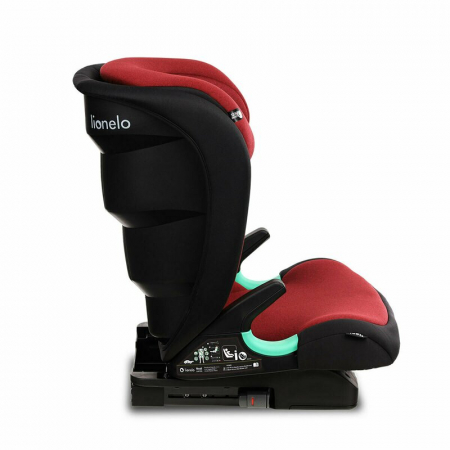 Scaun auto, Lionelo, Neal Burgundy, Spatar reglabil, Baza i-size, 15-36 Kg, cu Isofix, Conform cu standardul european de securitate ECE R129, Rosu [15]