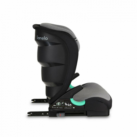 Scaun auto, Lionelo, Neal Stone, Spatar reglabil, Baza i-size, 15-36 Kg, cu Isofix, Conform cu standardul european de securitate ECE R129, Gri [14]