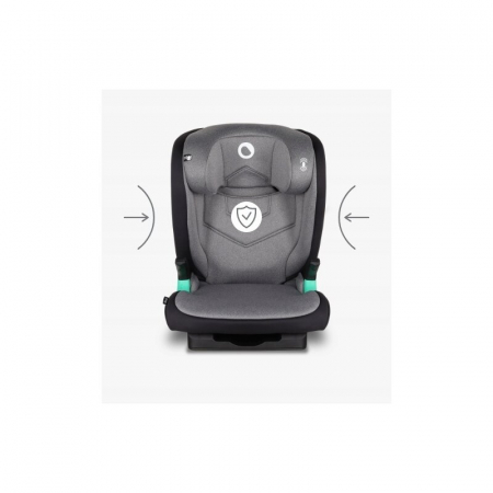 Scaun auto, Lionelo, Neal Stone, Spatar reglabil, Baza i-size, 15-36 Kg, cu Isofix, Conform cu standardul european de securitate ECE R129, Gri [8]