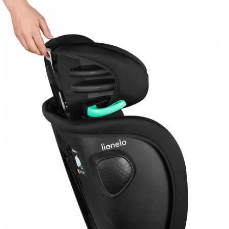 Scaun auto pliabil, Lionelo, Nelly, i-Size, 76- 150 cm, Tetiera reglabila in 15 pozitii, Spatar reglabil in 4 pozitii, Sisteme de fixare Isofix si Top Tether, Sezut lat si confortabil, Conform cu ECE  [14]