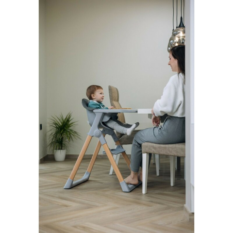 Scaun de masa 2 in 1, FreeON, Flexi Grow, Transformabil, Pliabil, Contine 2 accesorii, 0 luni +, Gri [3]